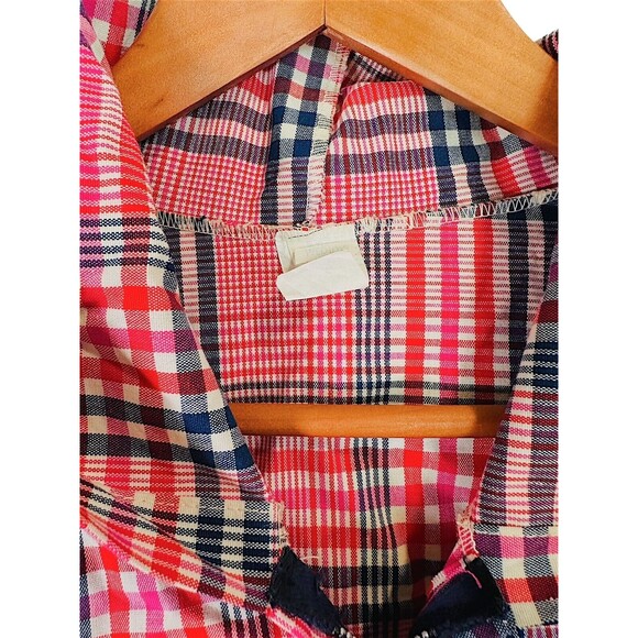 Vintage Cropped Plaid Hooded Lightweight Jacket - Picture 16 of 16